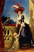 Labille-Guiard, Adelaide Portrait of Louise Elisabeth of France with her son oil on canvas